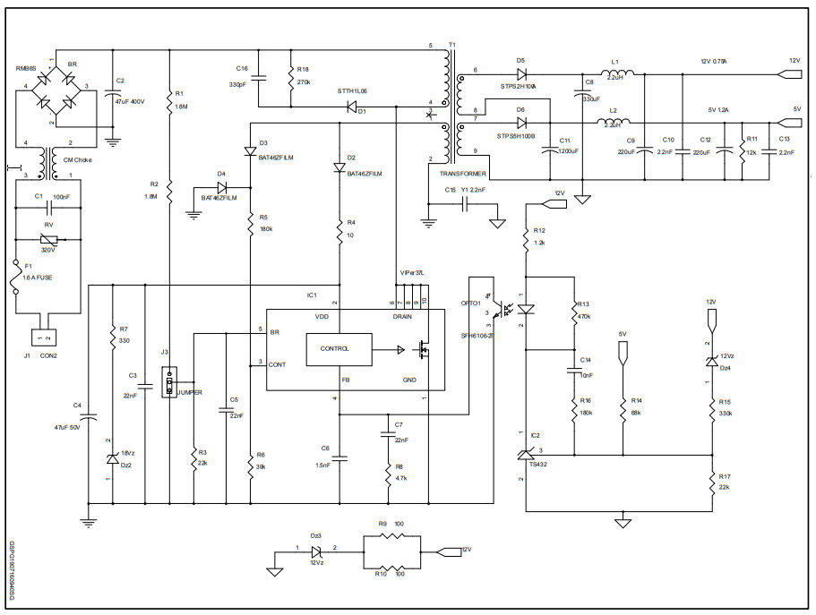 原理图 - STMicroelectronics STEVAL-ISA184V1评估板
